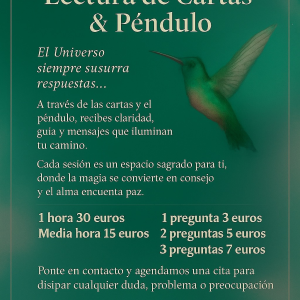Lectura cartas, pendulo con consejo diario del oraculo