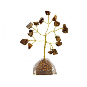 ÁRBOL DE OJO DE TIGRE CON BASE DE ORGONITA