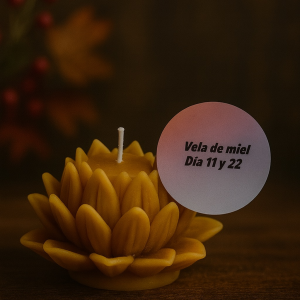 VELA DE MIEL FLOR DE LOTO GRANDE