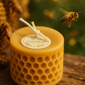 VELA DE MIEL DE ABEJA 100 % NATURAL PEQUEÑA