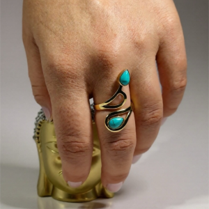 Anillo de Bronce con Mineral -49-