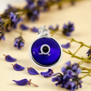 OJO TURCO AZUL COLGANTE PLATA 925
