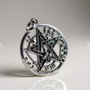 TETRAGRAMATON GRANDE (2,5CM) COLGANTE PLATA 925