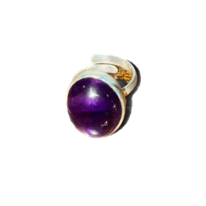 Anillo ajustable de Amatista en Plata de Ley 925