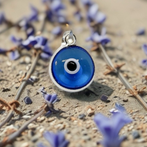 OJO TURCO TURQUESA COLGANTE PLATA 925