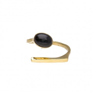 Anillo de Bronce Ajustable con Mineral